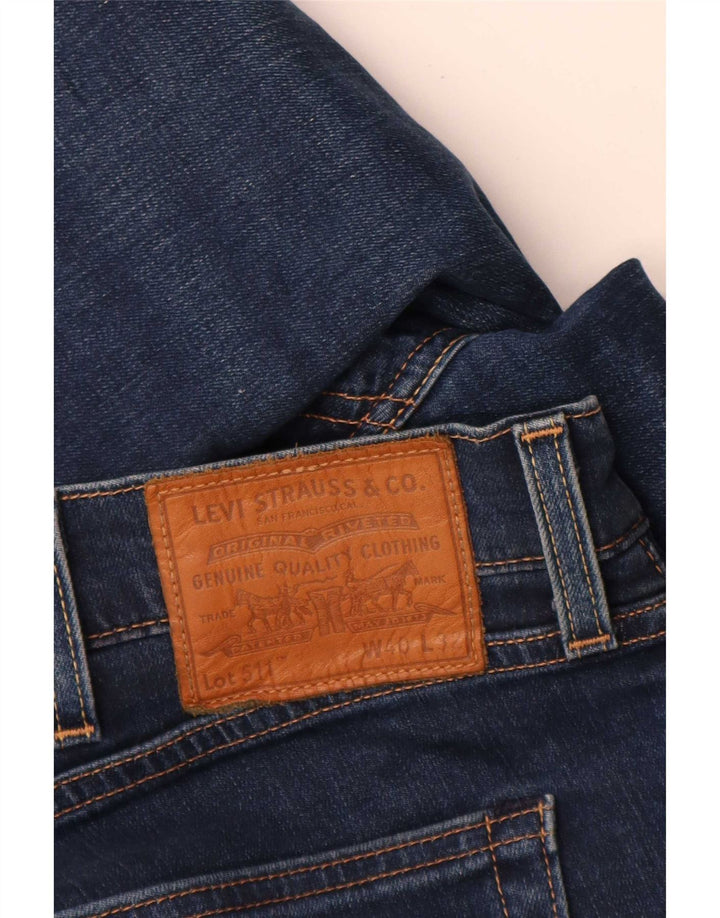 Męskie jeansy Levi's 511 Slim W40 L32 Niebieska bawełna