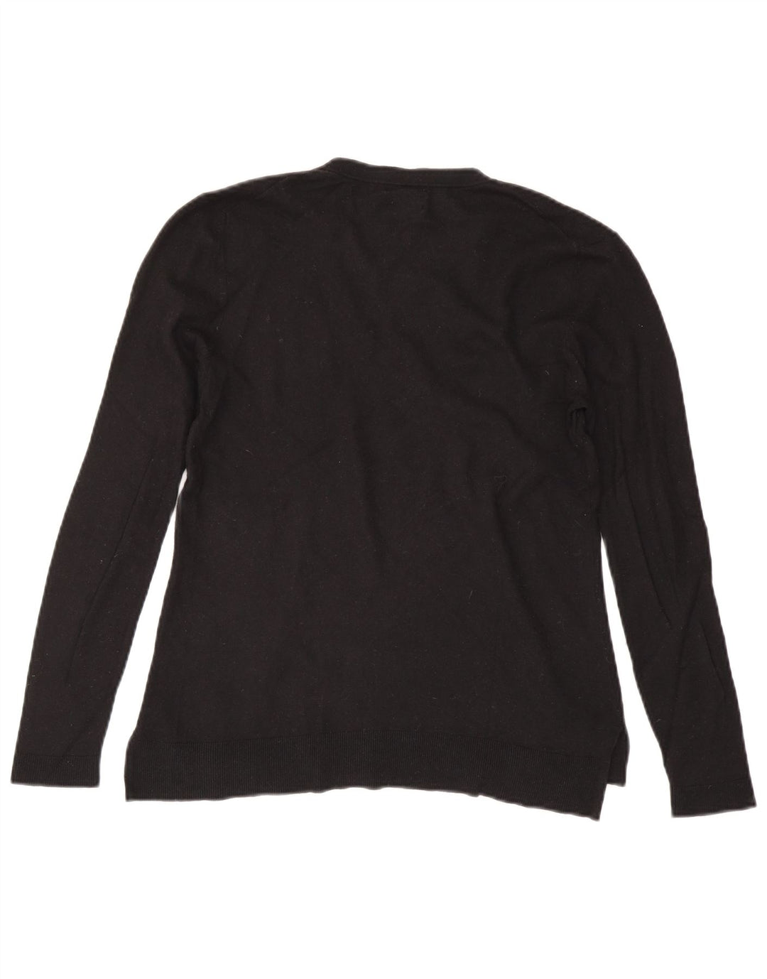 Sweter damski Massimo Dutti z dekoltem w kształcie litery V, UK 14, duży, czarny, wełniany