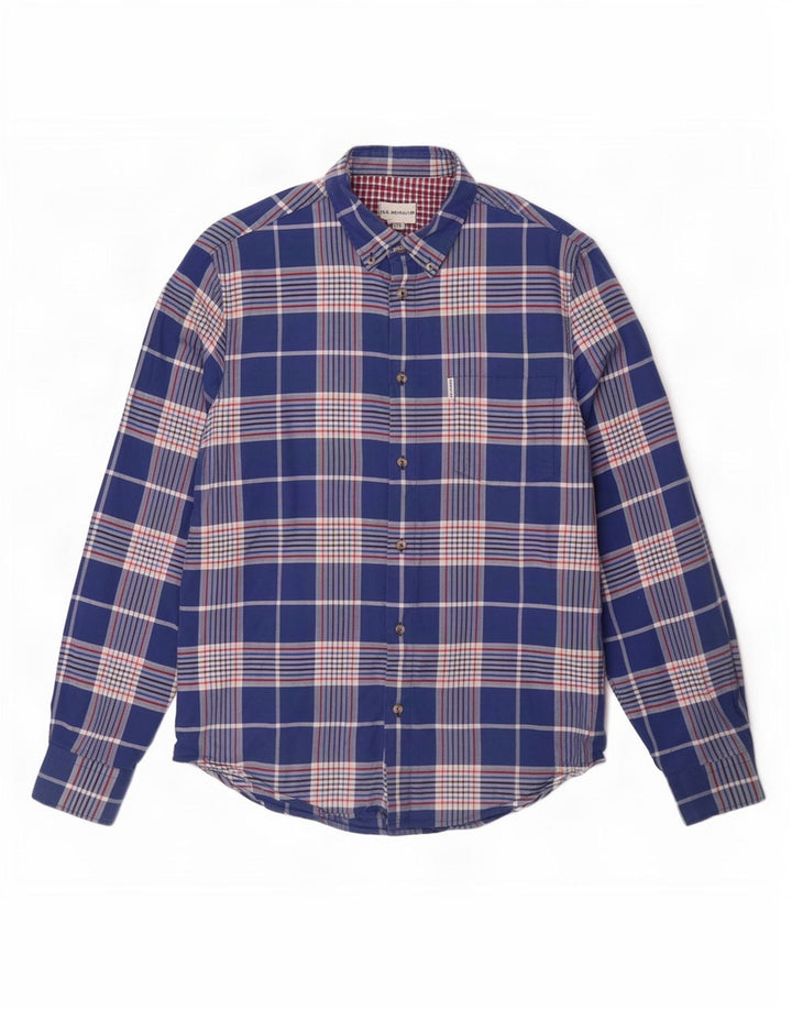 Koszula męska Ben Sherman, duża, bawełniana w granatową kratę