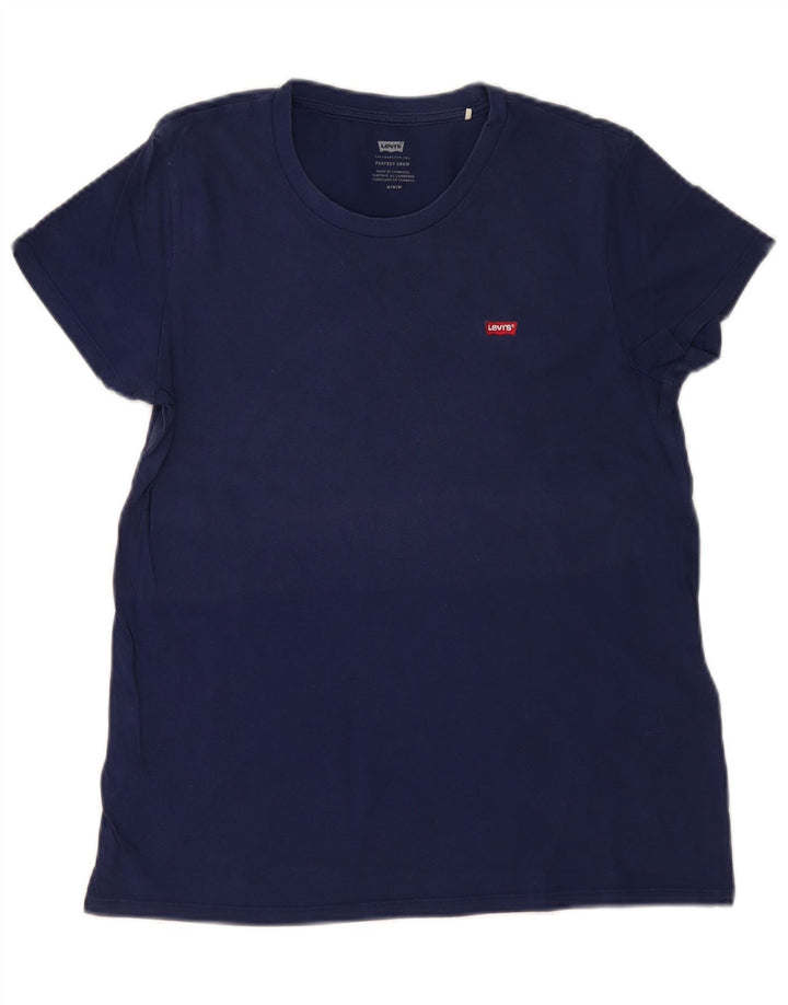 T-shirt damski LEVI'S Top UK 12 Średni granatowy, bawełniany