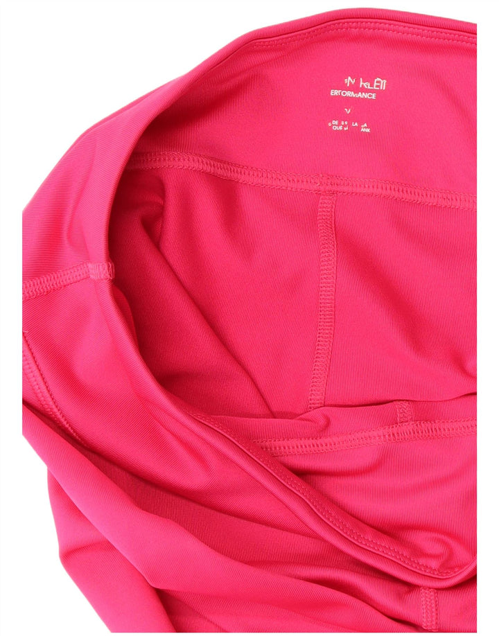 CALVIN KLEIN Womens Graphic Leggings UK 10 Small  Pink