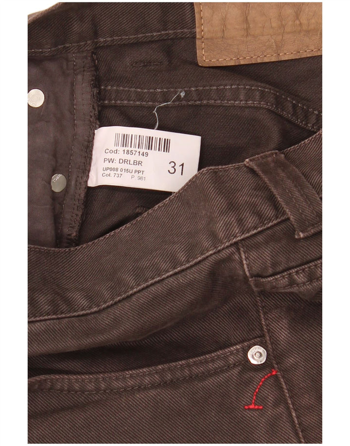 Dondup Męskie jeansy slim W31 L34 Brązowa bawełna