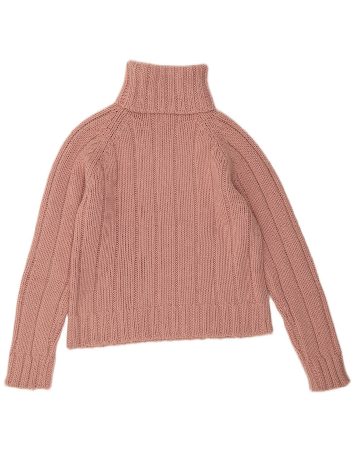 Sweter damski Zara z wywijanym dekoltem UK 8, mały, różowy