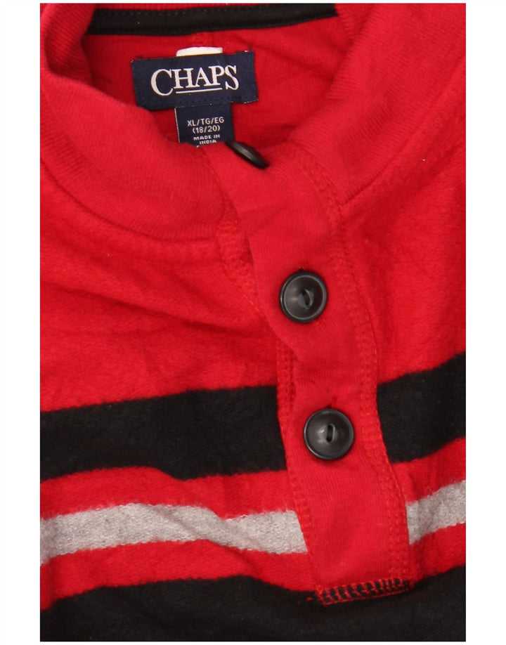 Chłopięcy sweter zapinany na guziki CHAPS 15-16 lat XL, czerwony, blok kolorów