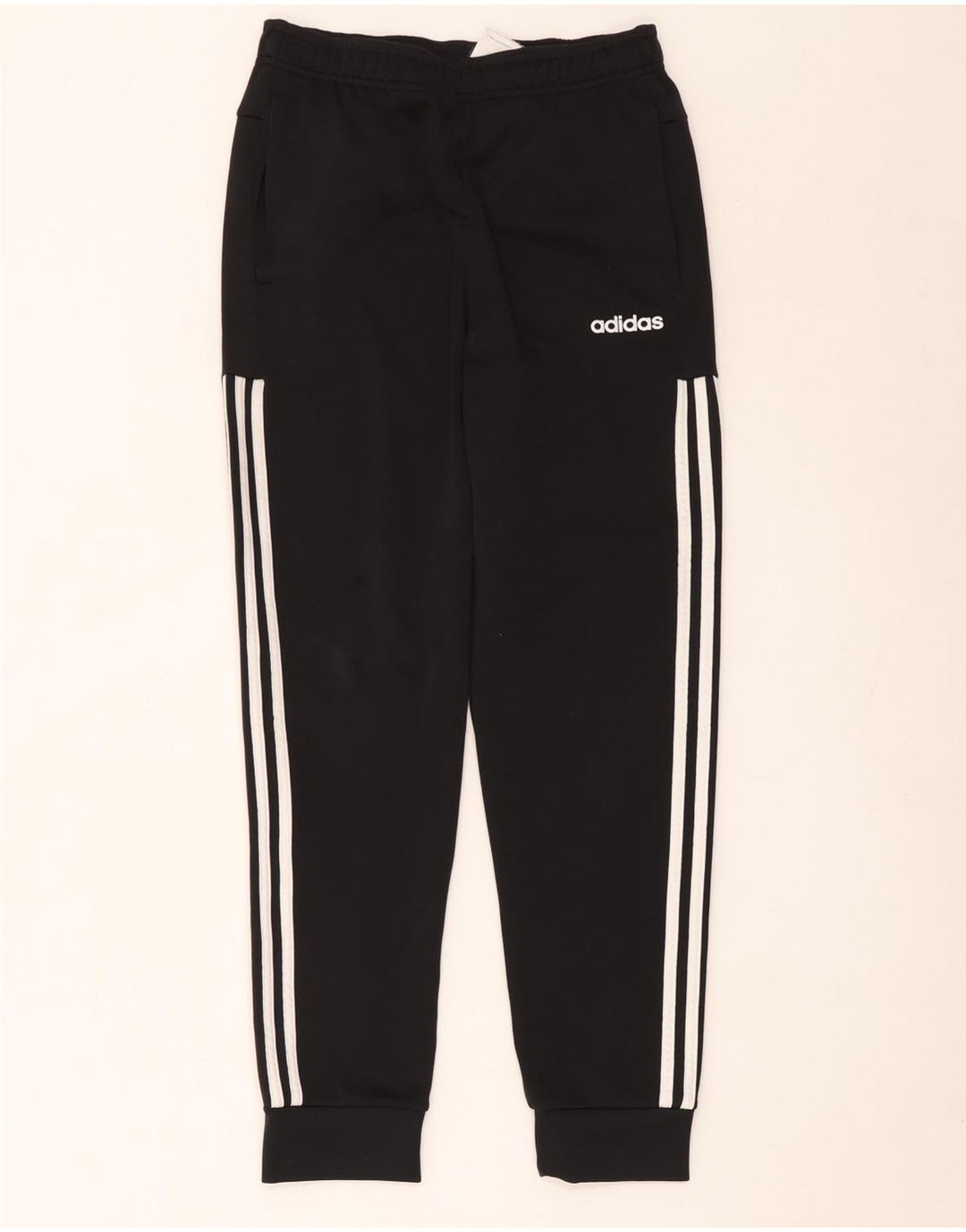 Męskie spodnie dresowe Adidas, małe, czarne, poliestrowe