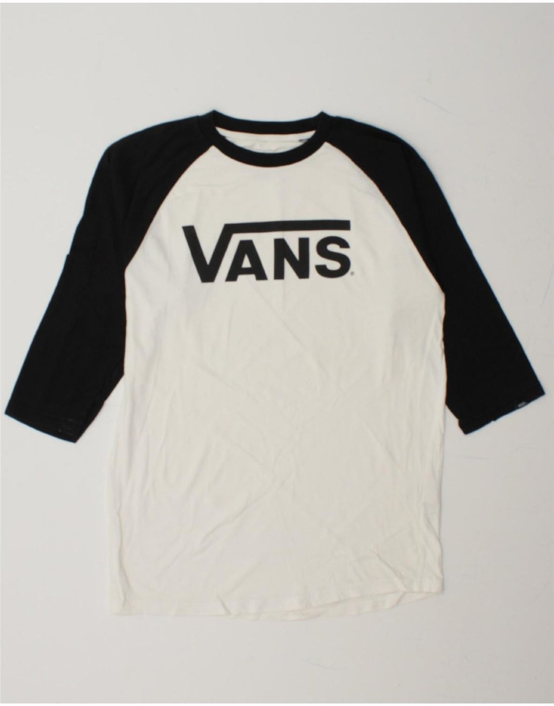 VANS Womens Graphic Graphic UK 14 Medium White Colourblock Cotton Vintage Vans and Second-Hand Vans from Messina Hembry 