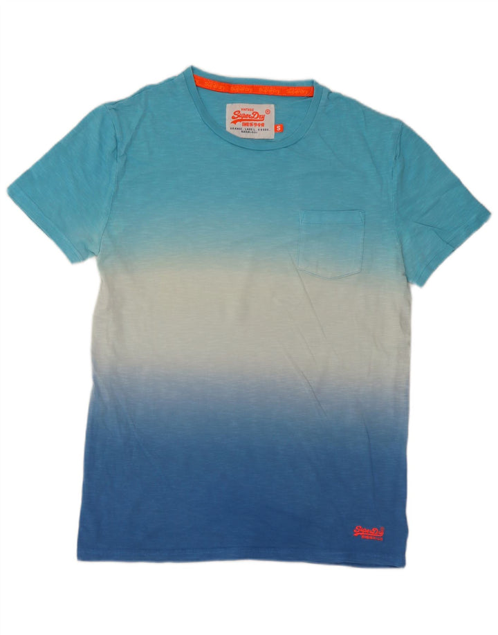 T-shirt męski Superdry, mały, niebieski Tie Dye, bawełniany