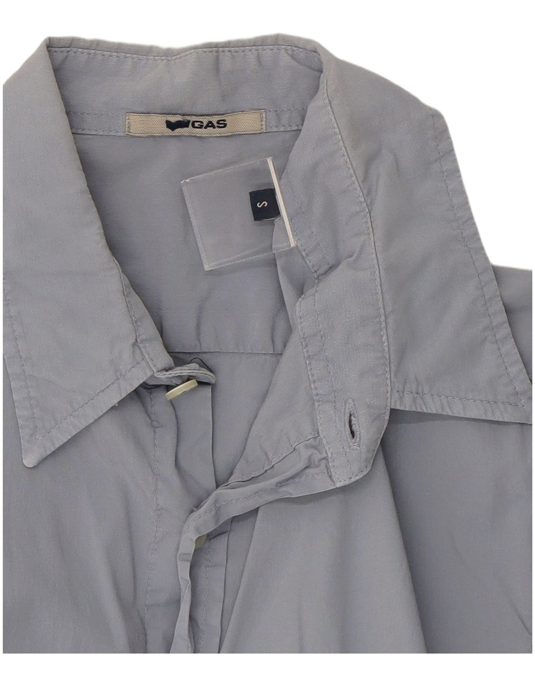 GAS Mens Shirt Small Grey Cotton