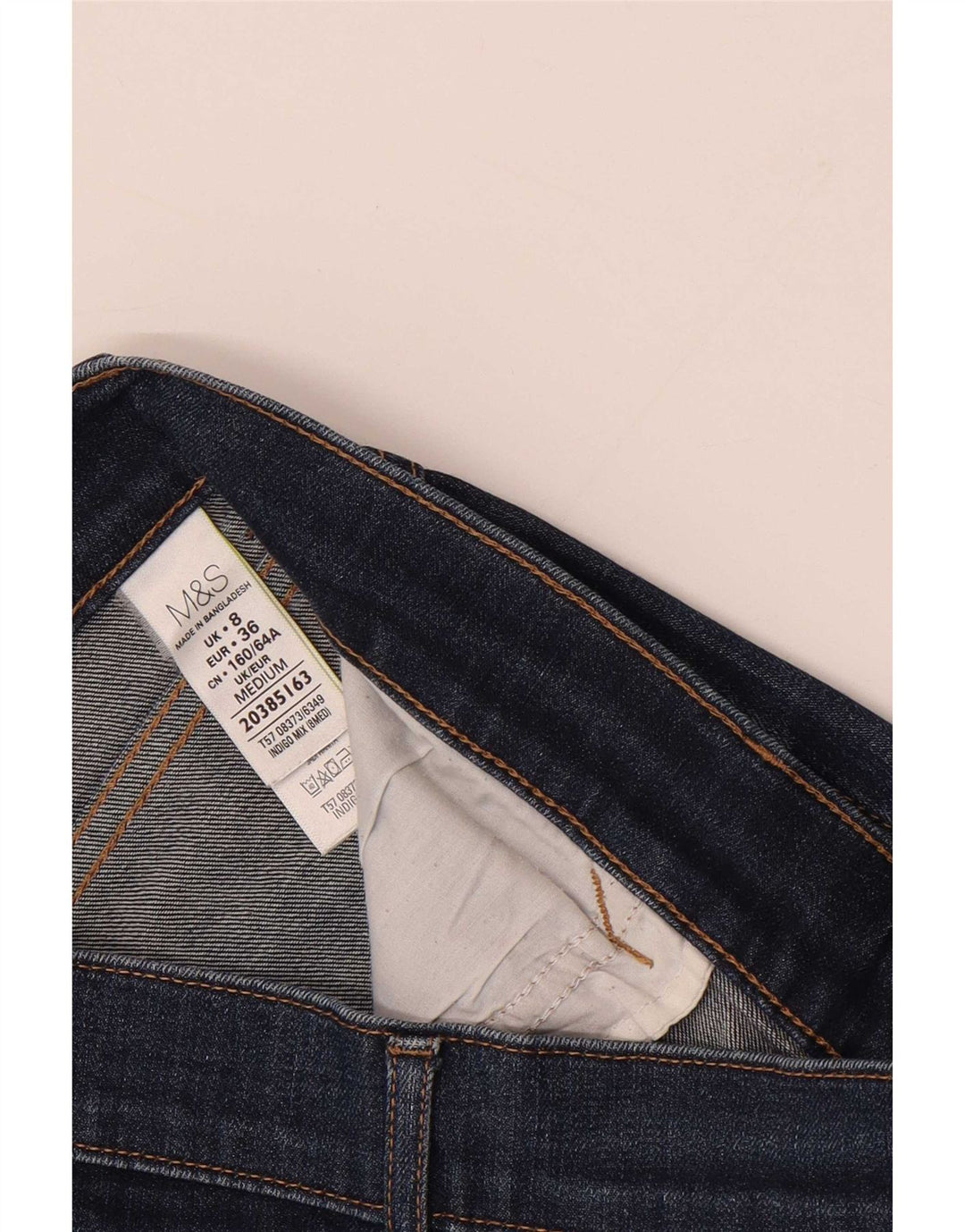 Marks & Spencer Damskie jeansy Bootcut UK 8 Small W28 L28 Granatowa bawełna