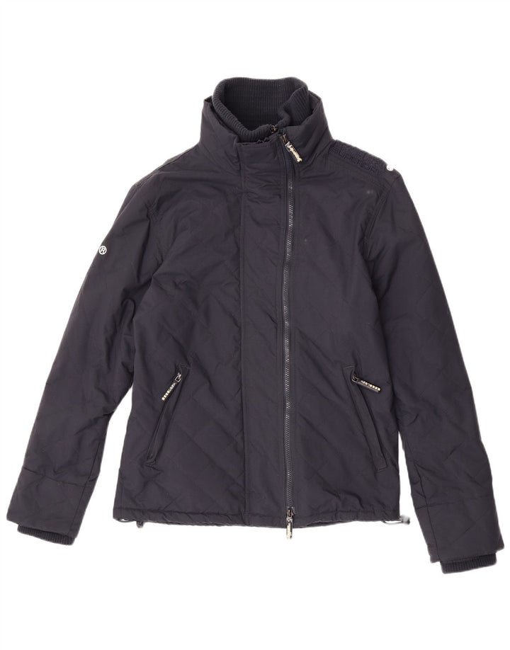 Męska pikowana kurtka wiatrówka Superdry UK 38 Średni granatowy nylon