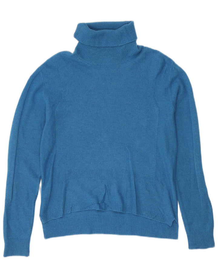Damski sweter z golfem Max & Co. UK 12, średni niebieski kaszmir