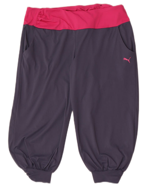 Damskie spodenki sportowe Puma Bermudy UK 14, duże, szare, sportowe z blokami kolorów