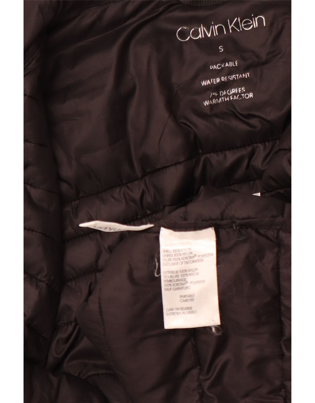 Męska ocieplana kurtka CALVIN KLEIN Graphic UK 36 Small Black Nylon