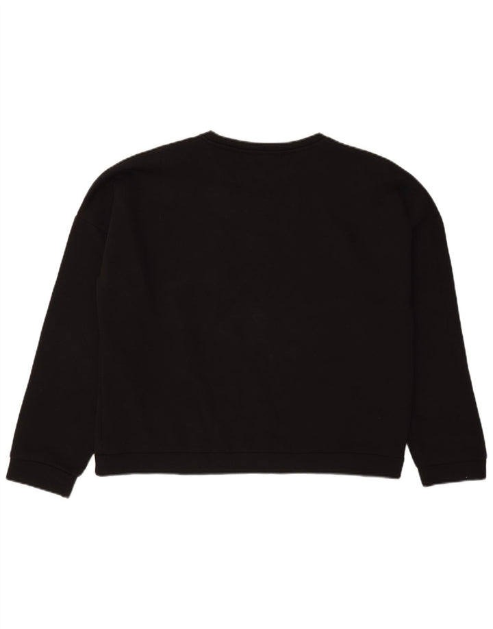 Damska bluza Guess Oversize Crop Graphic Jumper UK 14, duża czarna