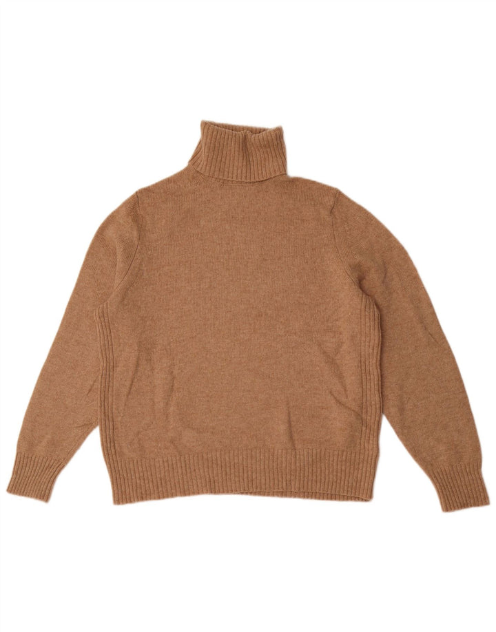 Marks & Spencer Damski sweter z golfem UK 18 XL, beżowy, wełniany