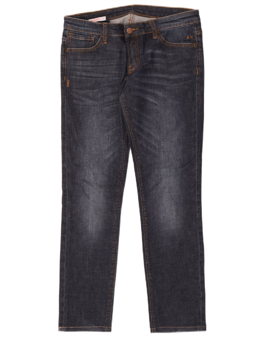Damskie jeansy Sun68 W28 L28 Granatowa bawełna