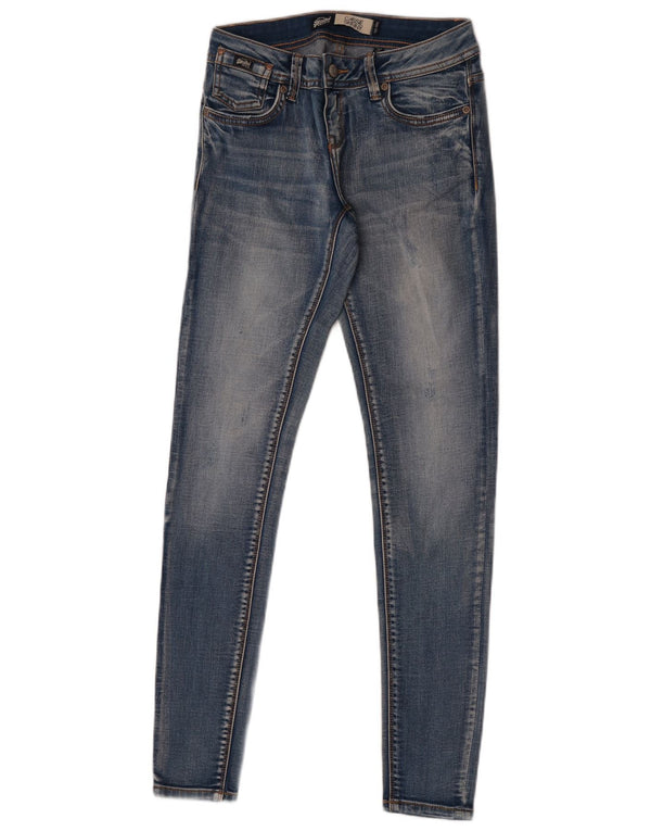 Damskie jeansy Superdry Cassie Skinny W26 L32 Niebieskie, bawełniane