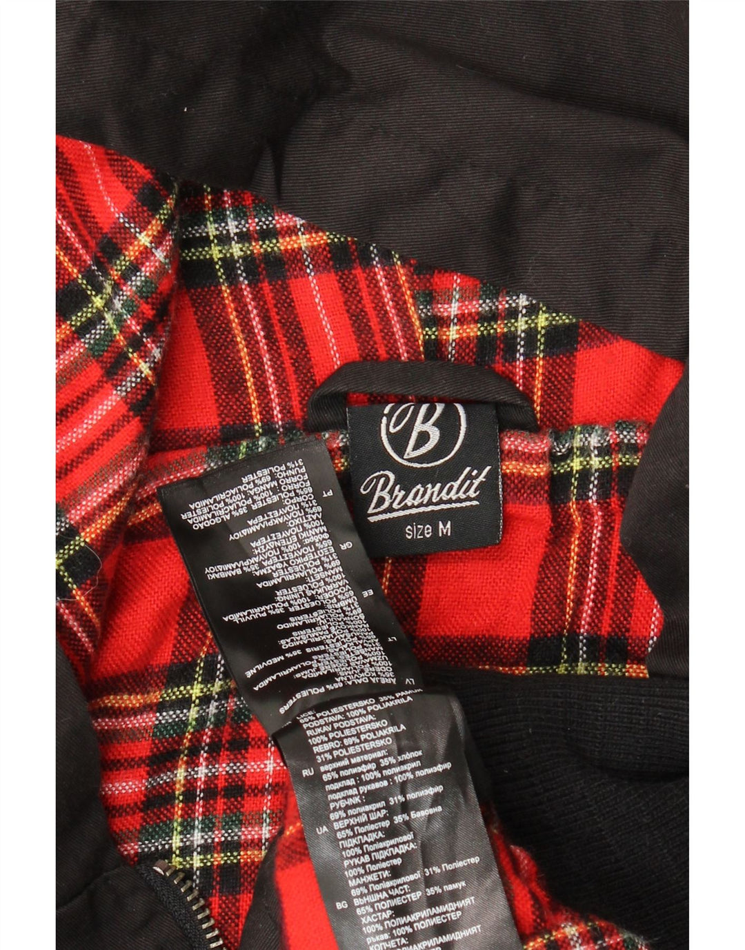 BRANDIT Męska kurtka bomberka z kapturem UK 38, średni czarny poliester