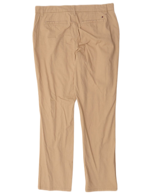 Spodnie damskie Tommy Hilfiger Slim Chino US 10 Large W34 L29 Beżowa bawełna