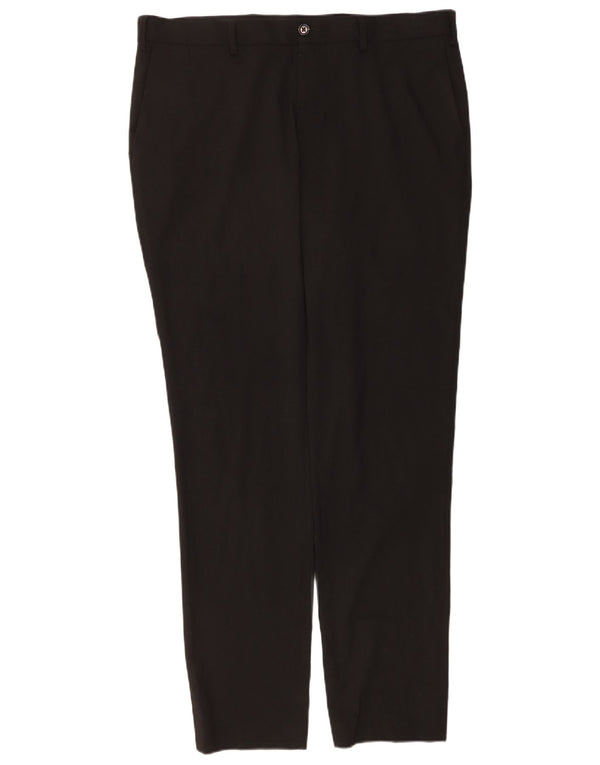 Marks & Spencer Mens Slim Fit Chino Trousers W38 L33 Black Polyester