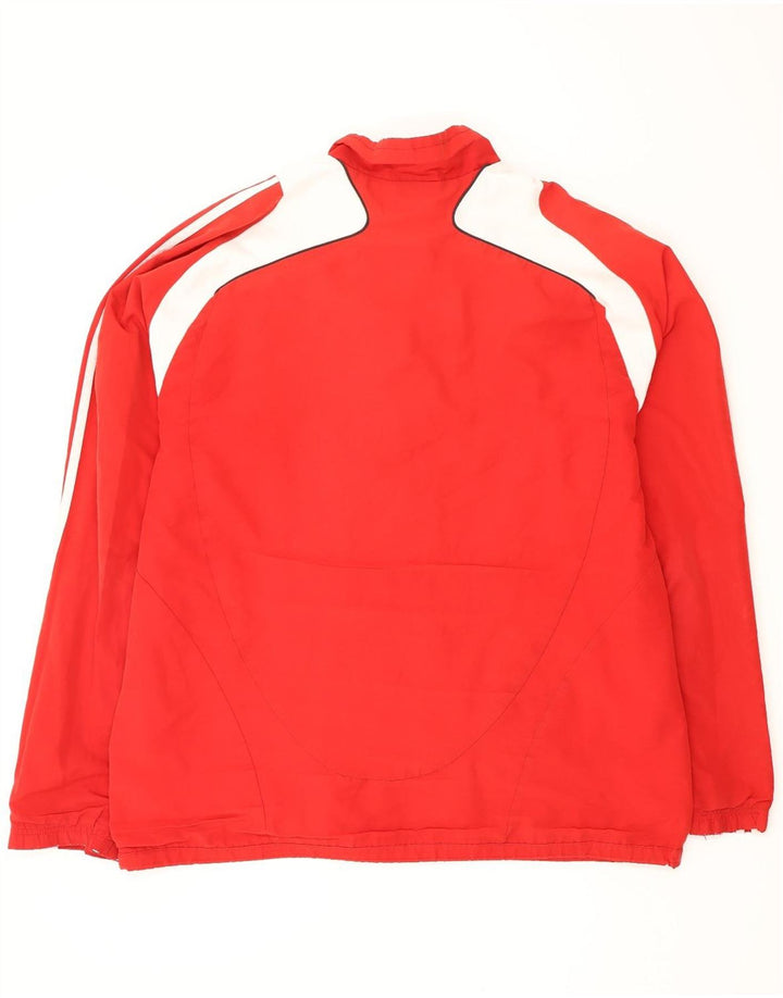 Męska kurtka przeciwdeszczowa ADIDAS UK 48/50 XL, poliester w kolorze czerwonym