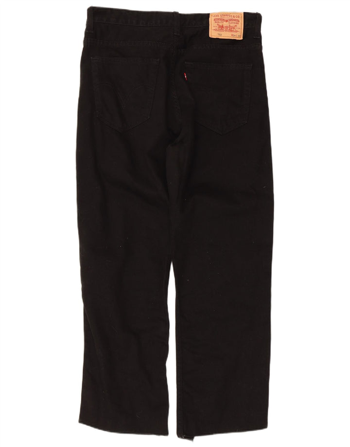 Męskie dżinsy Levi's 752 Straight W34 L26 Czarna bawełna