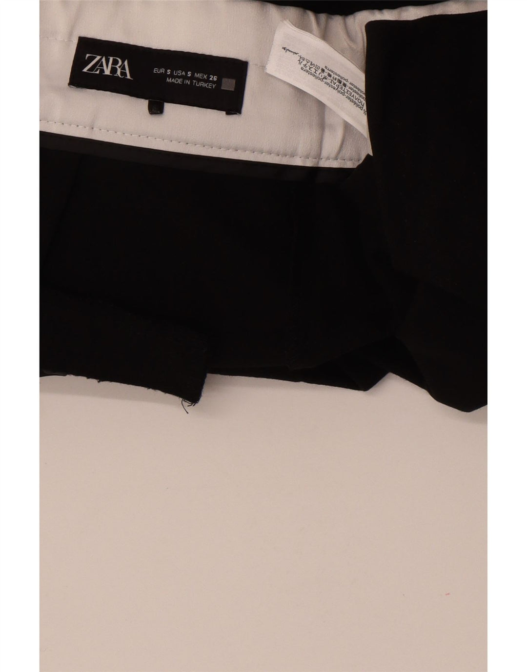 Spodnie damskie Zara Pegged Chino, małe W26 L30, czarne, poliestrowe