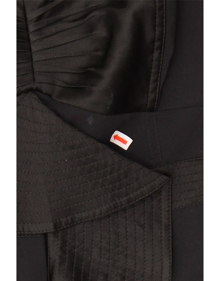KAREN MILLEN Womens Strapless Dress UK 14 Large Black Polyester