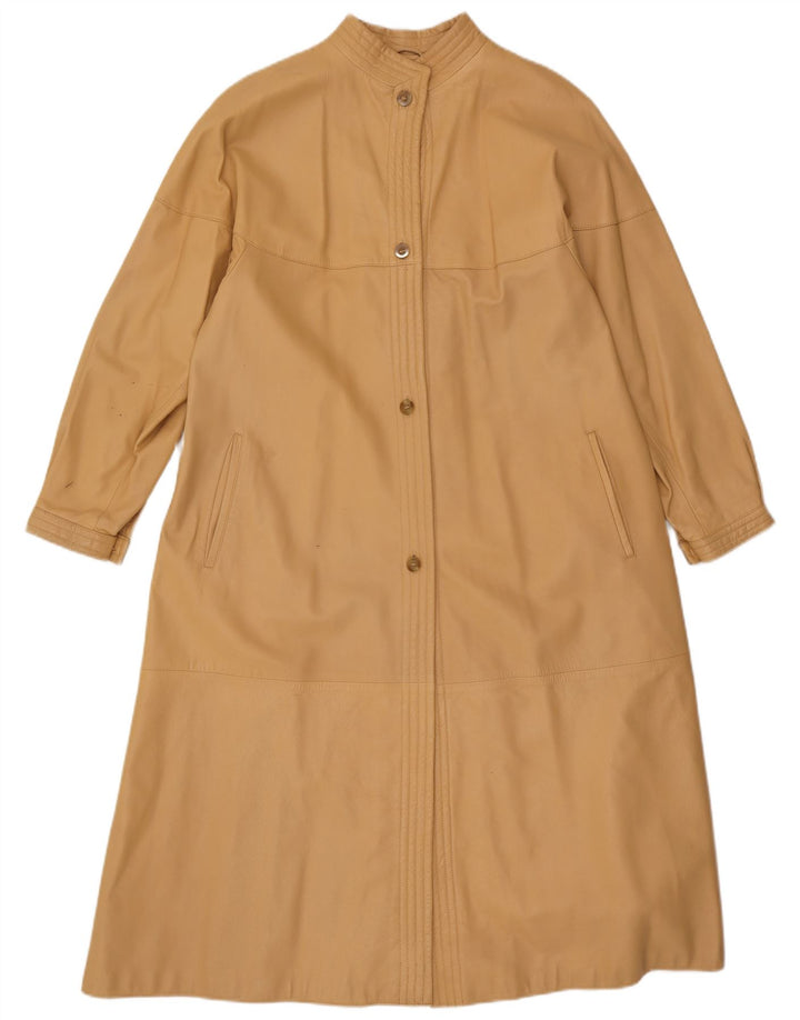 Damski płaszcz skórzany Your Sixth Sense UK 12, średni beż