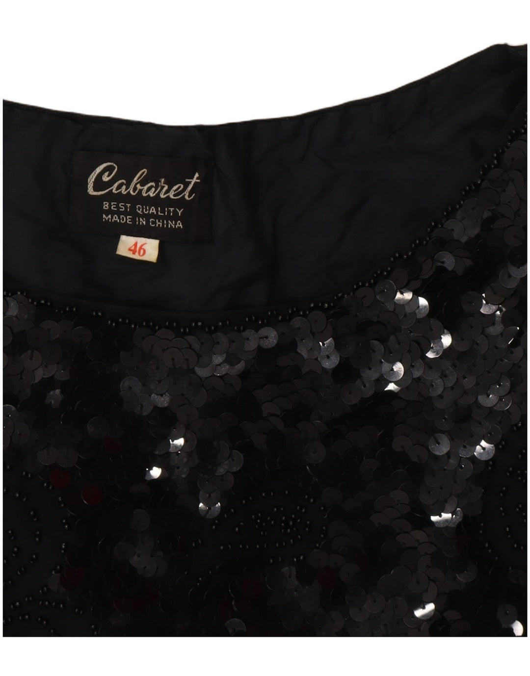 Bluzka damska w stylu vintage Top IT 46, duża czarna