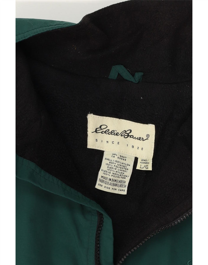 Męska kurtka wiatrówka Bomber Eddie Bauer UK 40, duża, zielona, poliestrowa