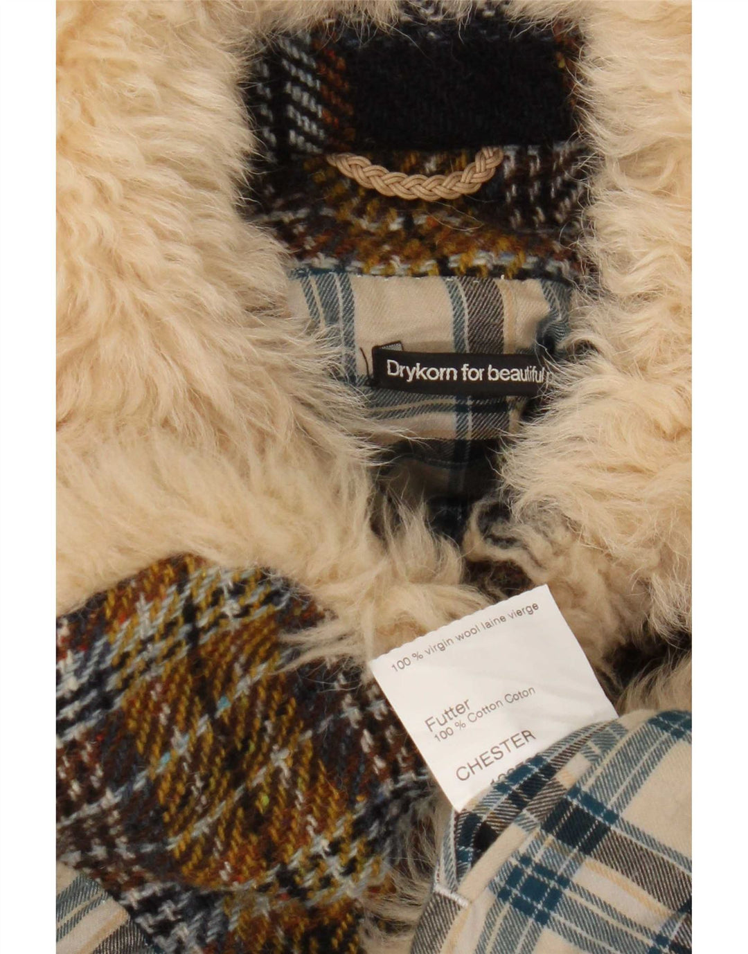 Damska marynarka Drykorn z 4 guzikami, UK 8, mała, wielobarwna kratka