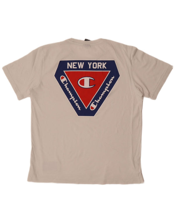 Męski T-shirt Champion New York Graphic Top XL, biały