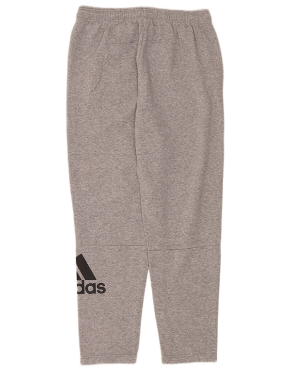 Męskie spodnie dresowe Adidas Graphic, duże, szare, bawełniane