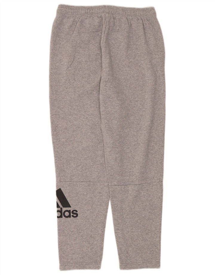 Męskie spodnie dresowe Adidas Graphic, duże, szare, bawełniane