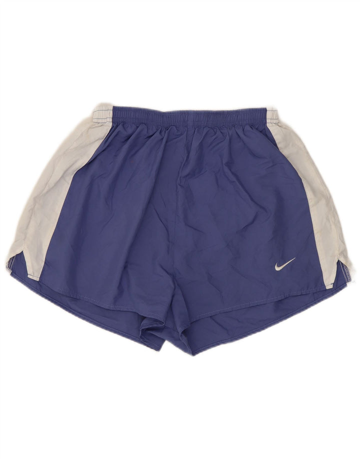Damskie spodenki sportowe NIKE Dri Fit US 8/10, poliester w kolorze średnioniebieskim