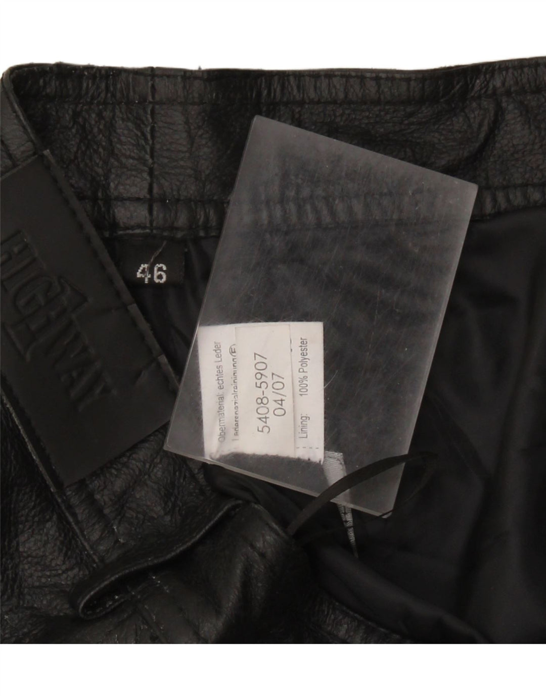 Proste skórzane spodnie damskie HIGHWAY 1 EU 46 XL W38 L32 Czarna skóra