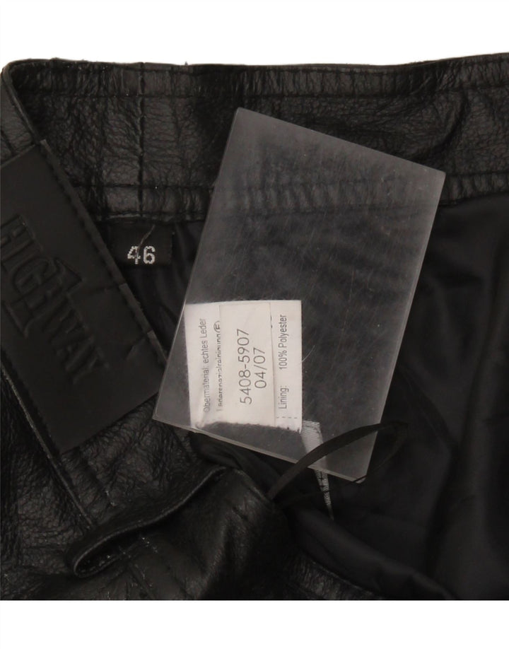 Proste skórzane spodnie damskie HIGHWAY 1 EU 46 XL W38 L32 Czarna skóra