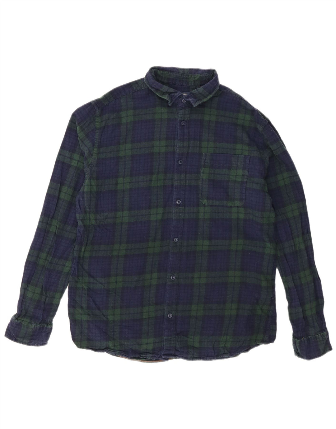 Męska koszula flanelowa JACK & JONES Premium XL, bawełniana, granatowa w kratę