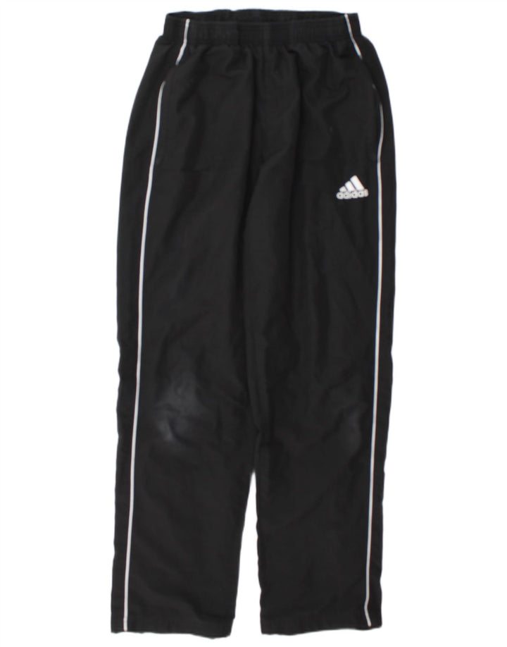 Męskie spodnie dresowe Adidas, średni czarny poliester z blokami kolorów