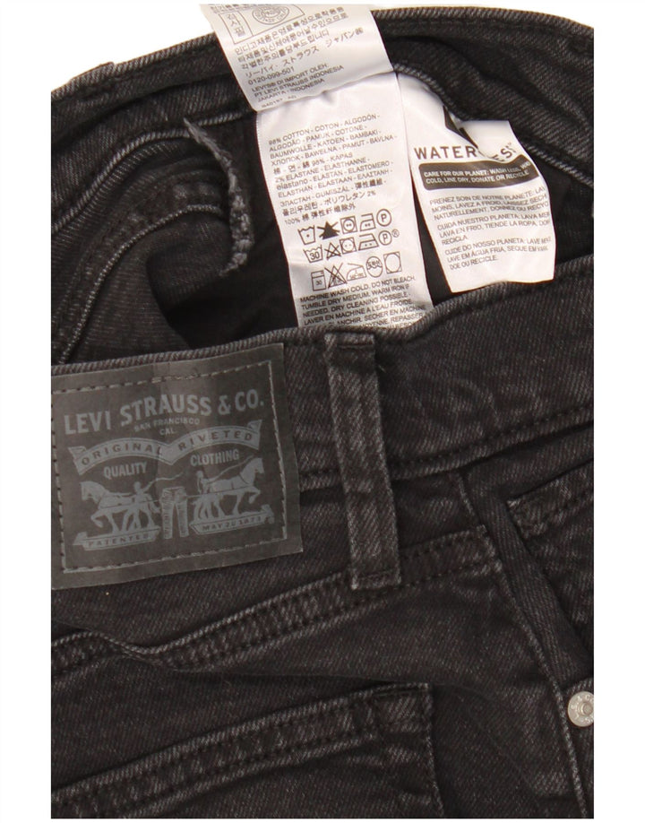 Damskie zwężane dżinsy Levi's W24 L27 Czarna bawełna