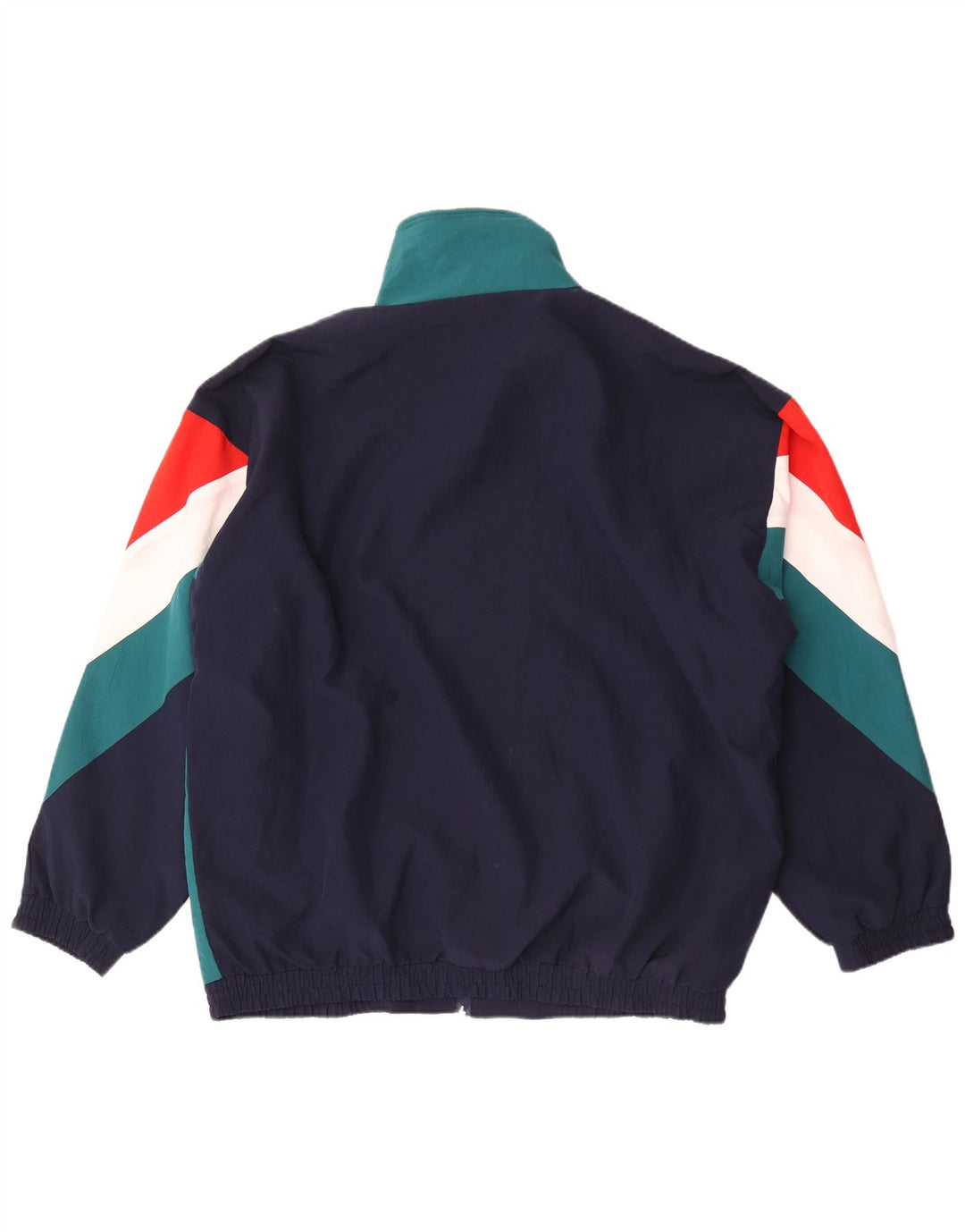 Vintage męska kurtka dresowa 2XL wielokolorowy poliamid z blokami kolorów