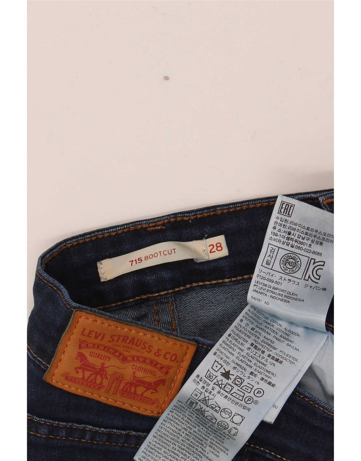 Damskie dżinsy Levi's 715 Bootcut W28 L32 Granatowa bawełna