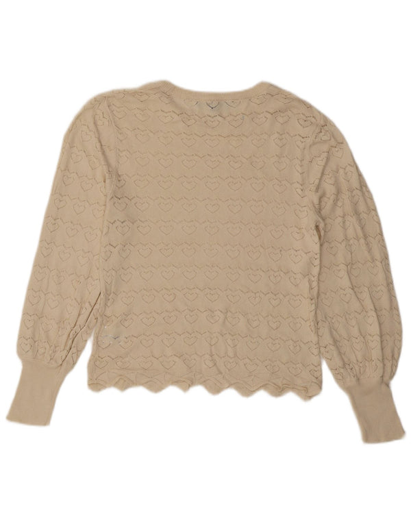 Crew Clothing Damski sweter z dekoltem w łódkę UK 14, średni złamanej bieli