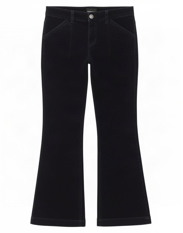 Damskie sztruksowe spodnie Calvin Klein Jeans Bootcut W29 L28 Granatowe