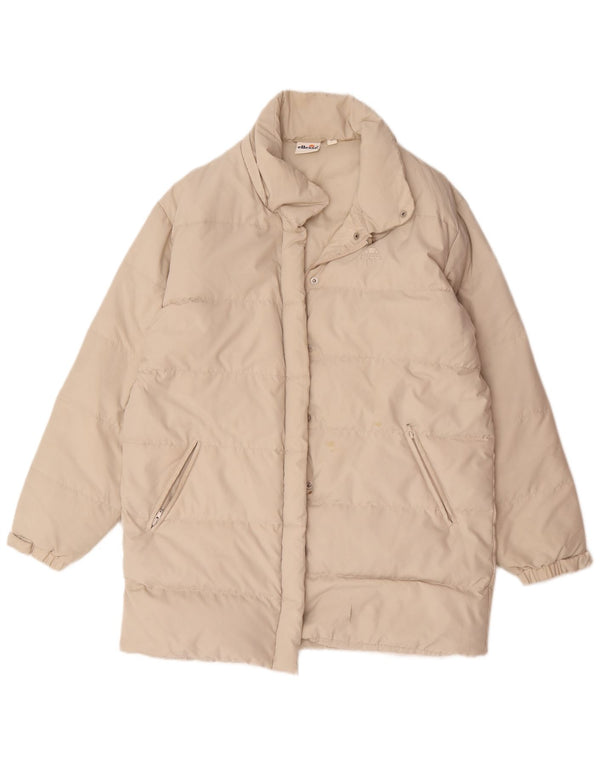 Damski płaszcz oversize Ellesse UK 14 z poliestru w kolorze średniego beżu