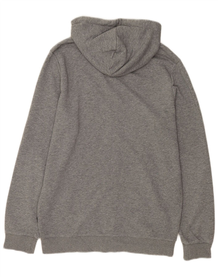 Męski sweter Puma z kapturem i zamkiem, mały, szary, bawełniany