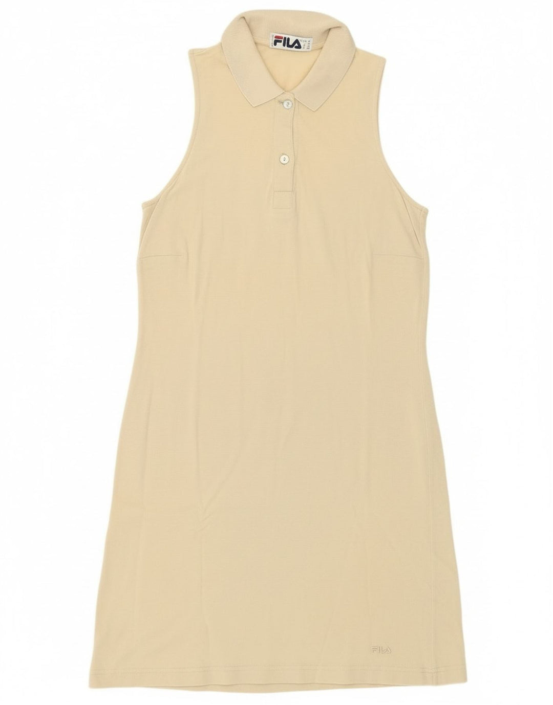 Damska sukienka polo bez rękawów Fila IT 44, średnia beżowa bawełna