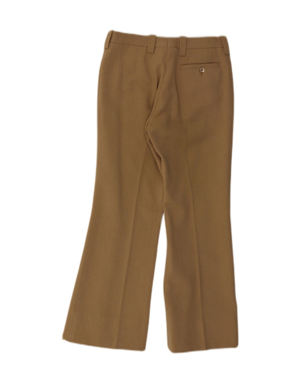 Damskie spodnie garniturowe Bootcut w stylu vintage IT 44 Medium W27 L27 Beżowe