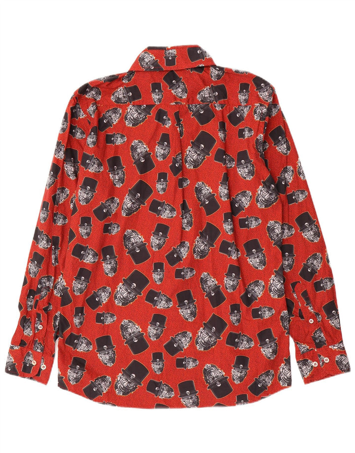 Męska koszula graficzna WAXMAN BROTHERS, bawełniana, w kolorze średniej czerwieni